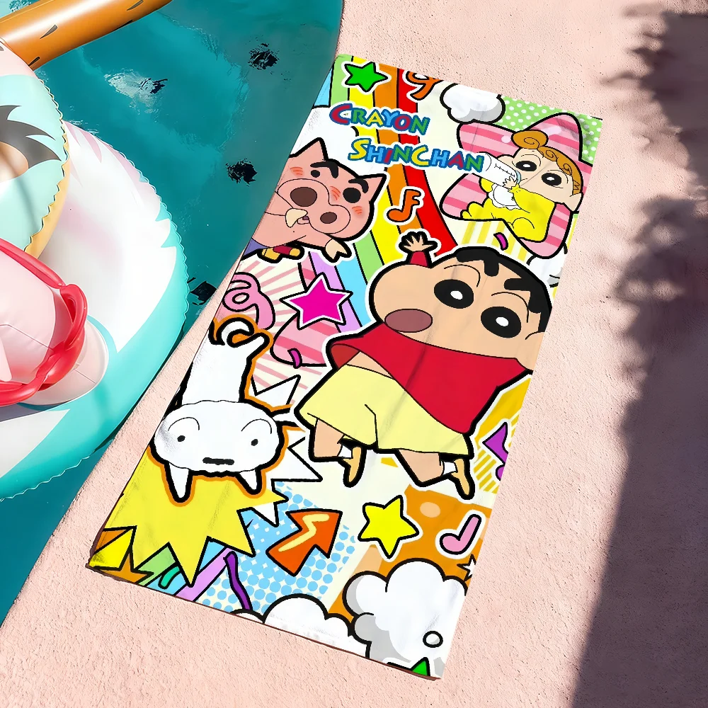 Fun C-Crayon Shin-Chan Cute Towel Soft Pool Gift For Travel Gym Shower Camping Quick Dry Sports Large Beach Towels