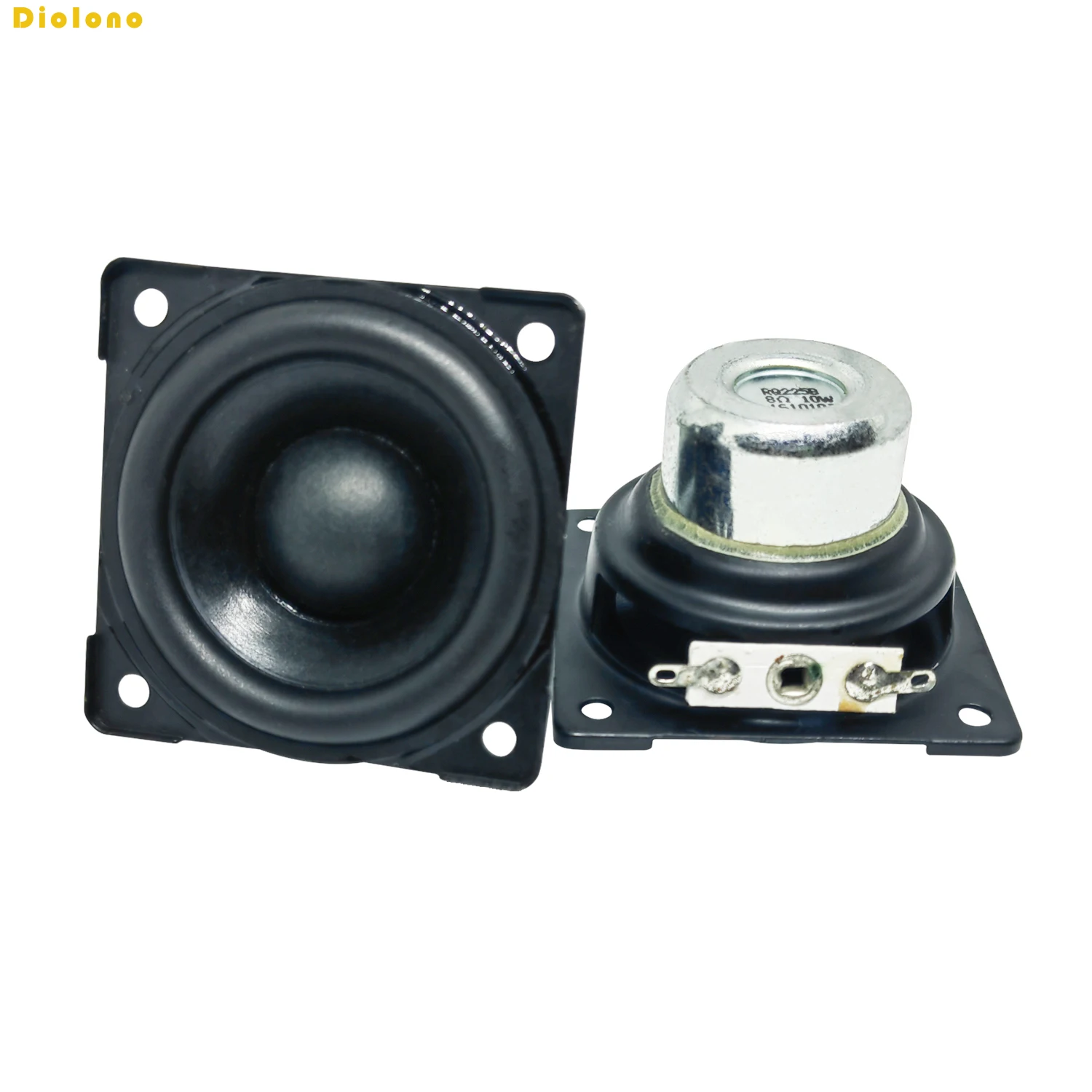 2pcs 8Ohms 10W 57mm Square 20mm Core Dual Neodymium Magnetic 38mm Long StrokeSpeaker 2 inch bluetooth Heavy Bass Loudspeaker