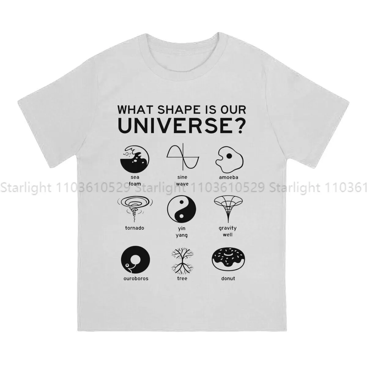 3 Body Problem Newest TShirt for Men What Shape Is Our Universe Round Collar T Shirt Personalize Gift Streetwear