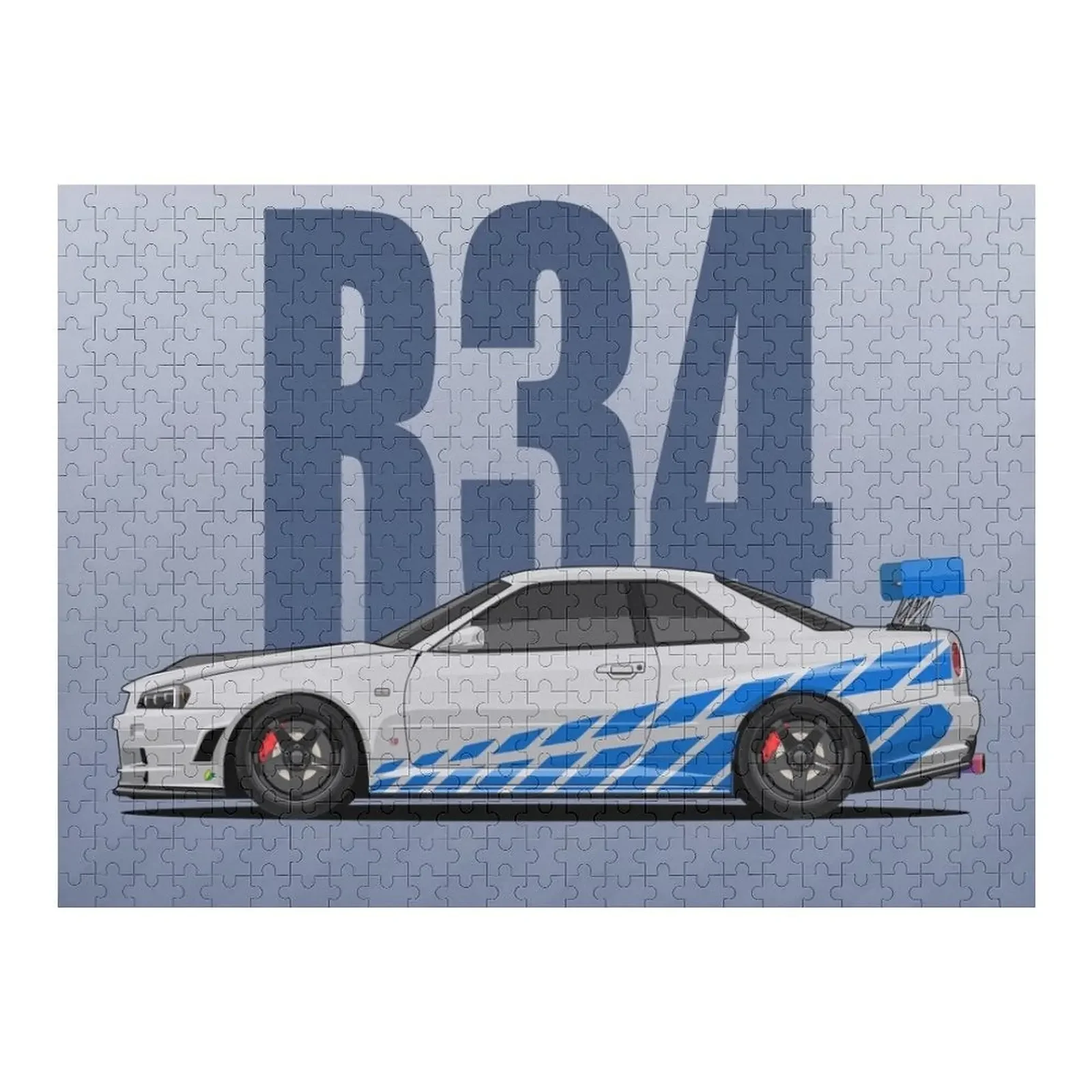 

Пазл-головоломка Skyline GTR R34, игрушки для детей, подарки на заказ, деревянный пазл для взрослых