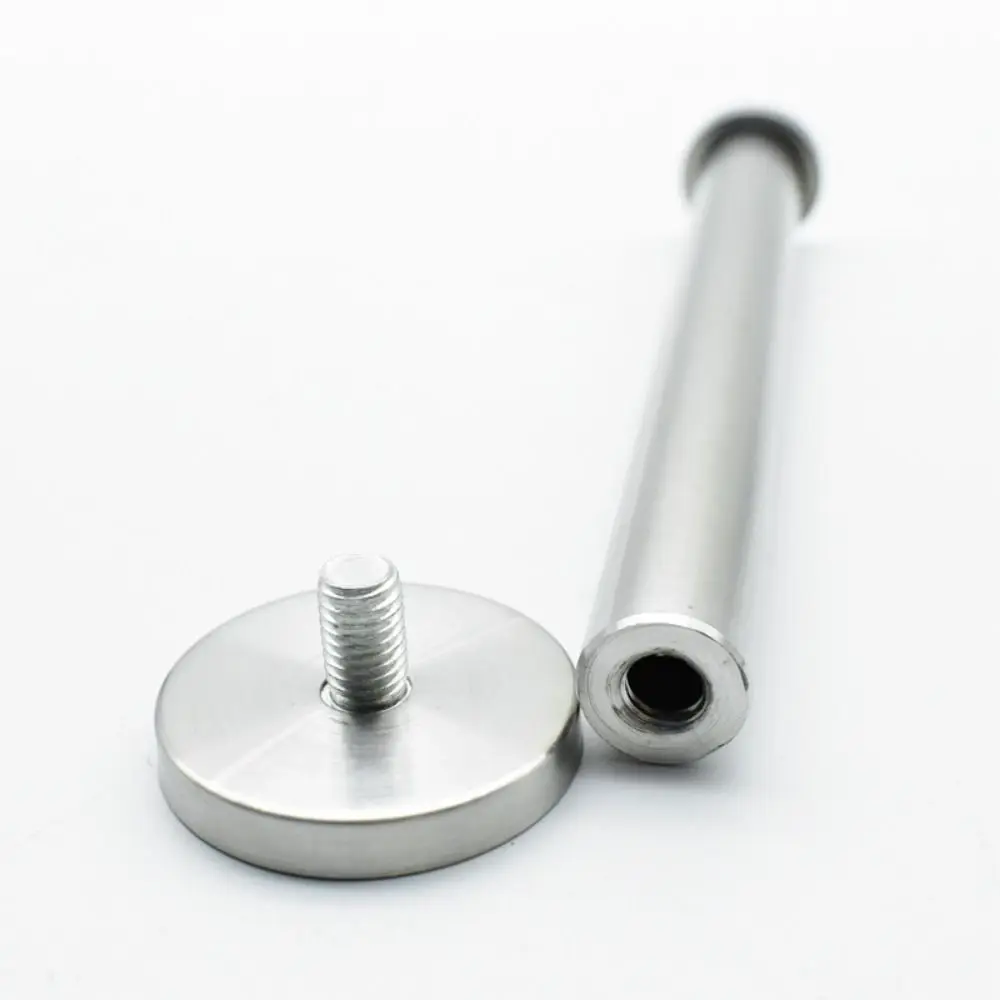 1Pcs with Screws Single Clothes Hook Cylindrical Stainless Steel Hat Towel Rack Silver Black Bathroom Hardware Accessories