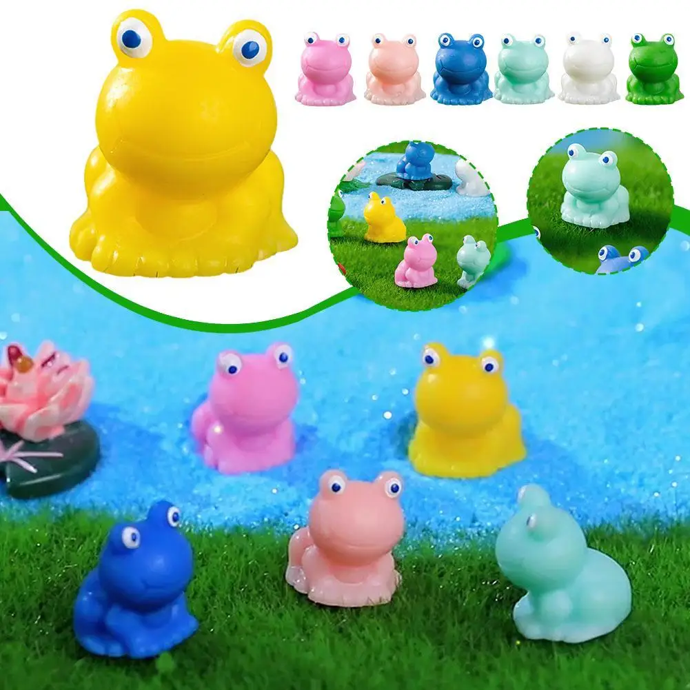 100 Pcs Mini Frog Garden Decor Green Frog Figurines Miniature Home Décor Tiny Plastic Frogs Fairy Garden Decor