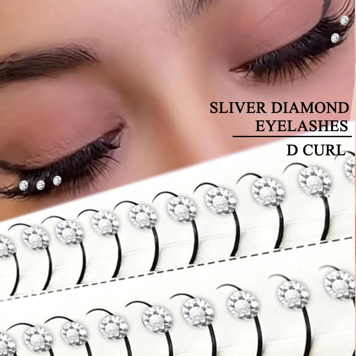 Domi 3D Mix Color Glitter Diamond Ombre Eyelash Extension Colorful Shining Individual Lashes False Eyelashes Korean Makeup Tools