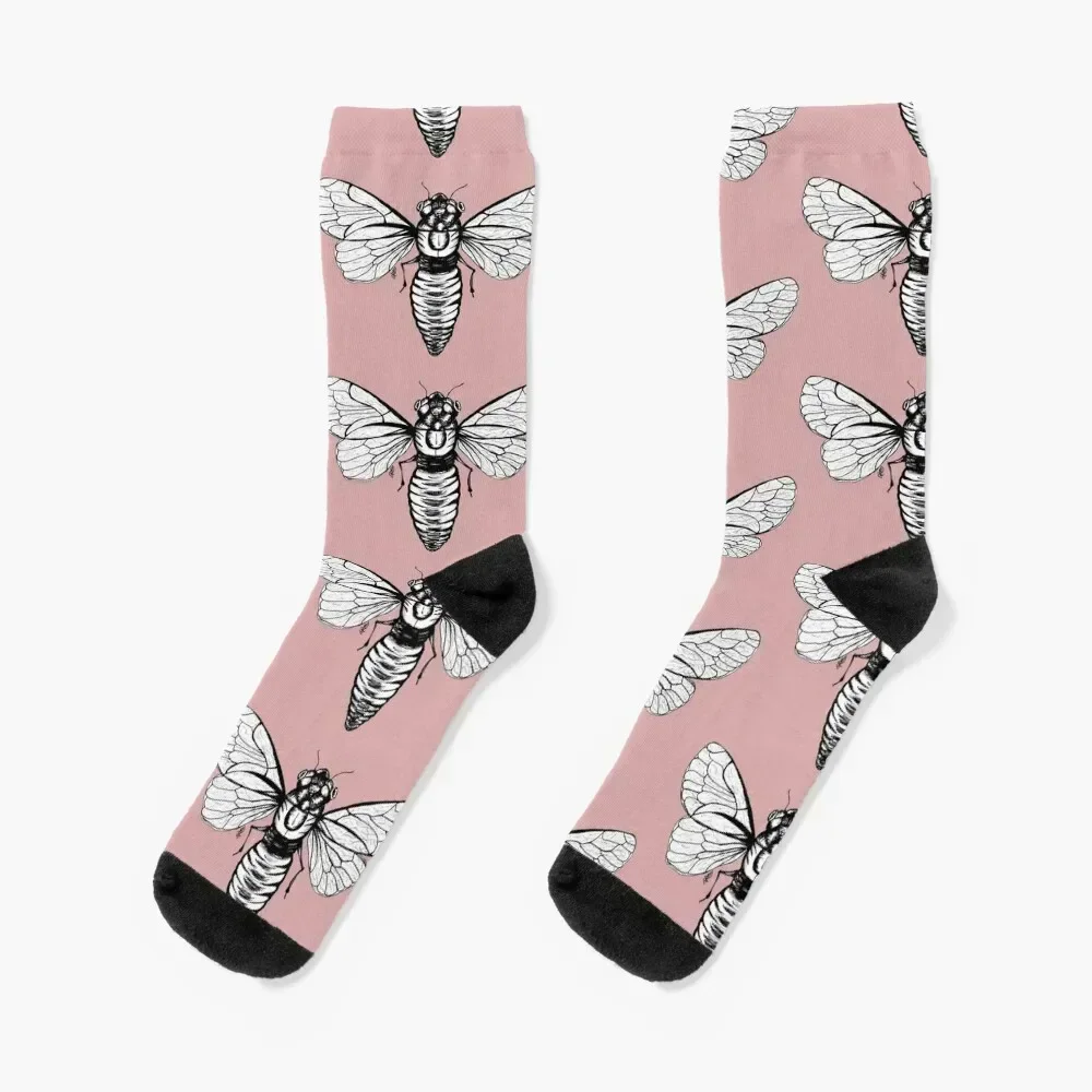 

Large Cicada Socks funny gift christmas gift Non-slip Socks For Women Men's