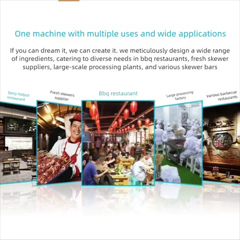 Commercial Automatic Kebab Skewer Making Machine Electric Lamb Beef Meat Skewering Machine For BBQ Barbecue view 6