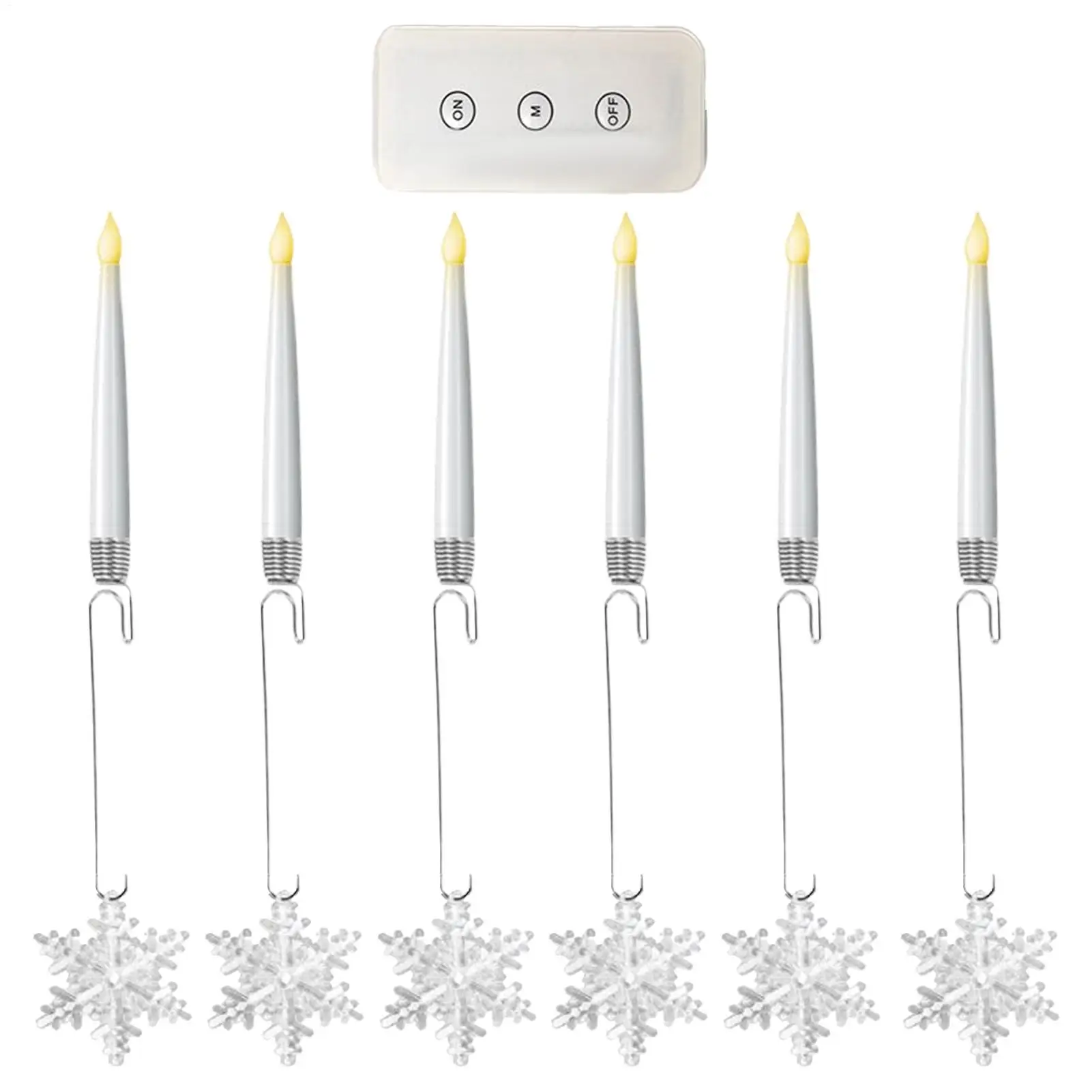 

Свечи для рождественской елки, светодиодные беспламенные свечи, праздничный декор, 6 шт., рождественские украшения для праздника, дома, на открытом воздухе, дома