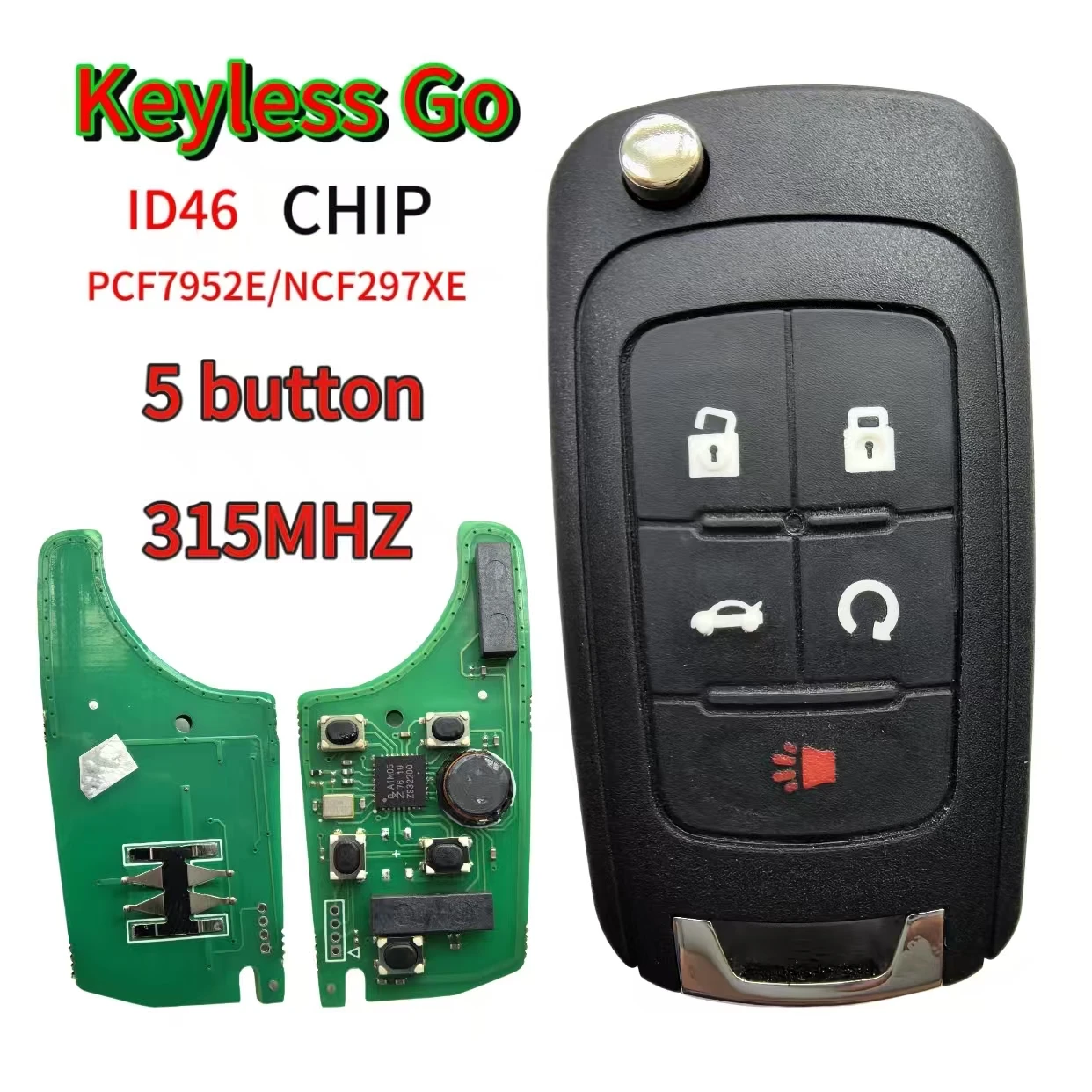 315/433MHz ID46 Keyless-Go Autoschlüssel für Chevrolet Cruze, Aveo, Orlando, Trax, für Buick Lacrosse, Encore, Regal, Verano, für Opel, Vauxhall – Detail 14