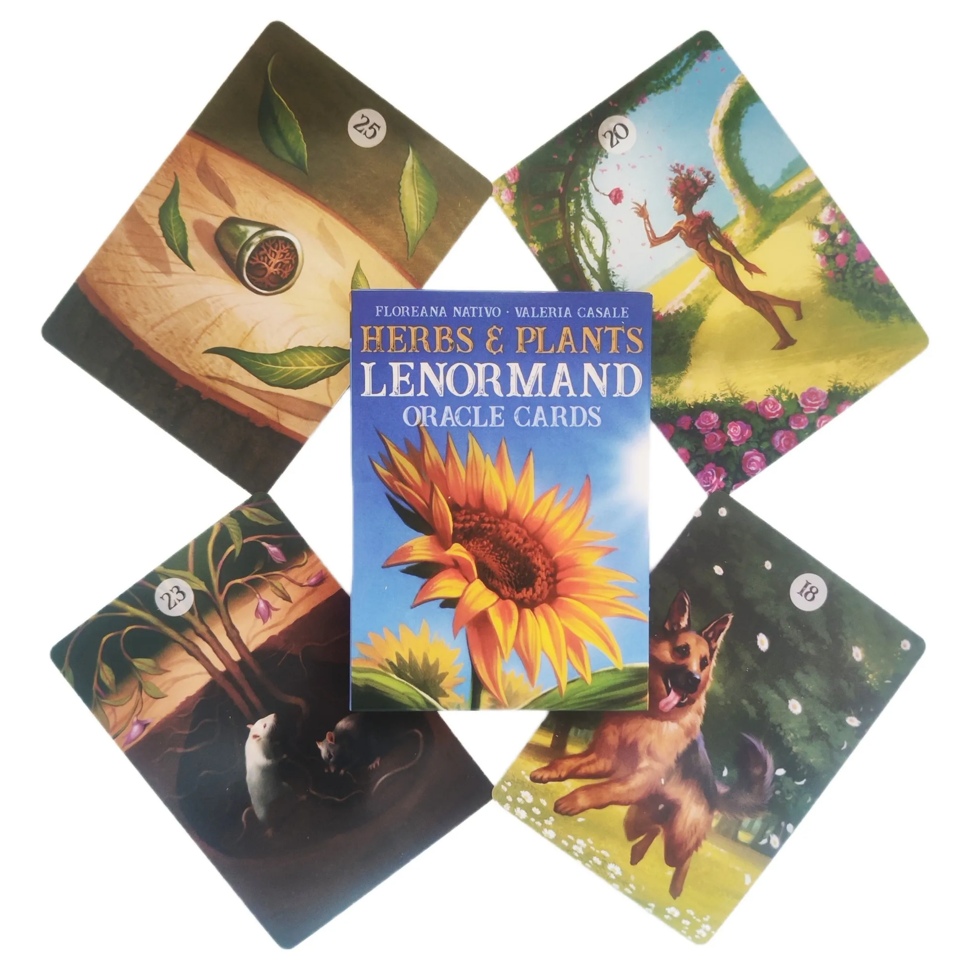 Heißer Verkauf Kräuter Lenormad Oracle 36 stücke Karten Für Party Brettspiel Weihnachten Unterhaltung Spielkarten Deck