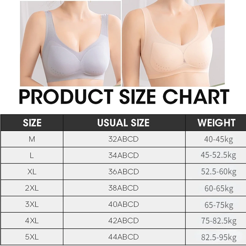 Bras for Women Seamless Wireless Ultra Thin Bra Breathable Sleep Summer Bralette Sports Bra Vest Underwear top Plus Size M-5XL