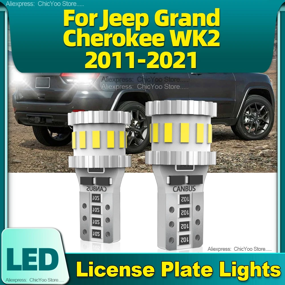 

T10 LED Bulb W5W CANBUS Lamp 6000K License Plate Lights For Jeep Grand Cherokee WK2 2011 2012 2013 2014 2015 2016 2017 2018-2021