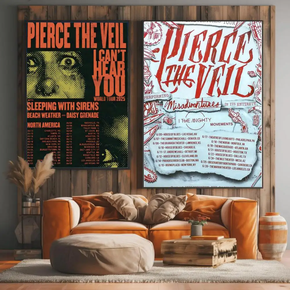 band P-Pierce the Veil-L Painting Calligraphy Elegant Botanical Decor for Living Room Modern Interior Design