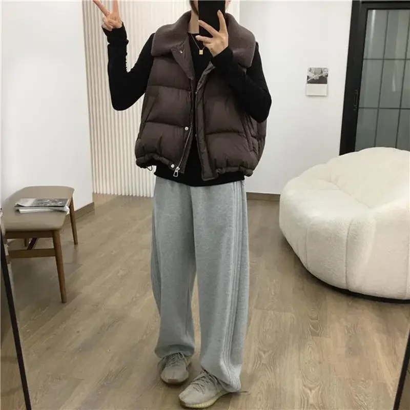 

Cotton Clothing Stand Collar Design Horse Clamp Jacket American 2025 Autumn Winter New Short Versatile Cotton Vest Sleeveless