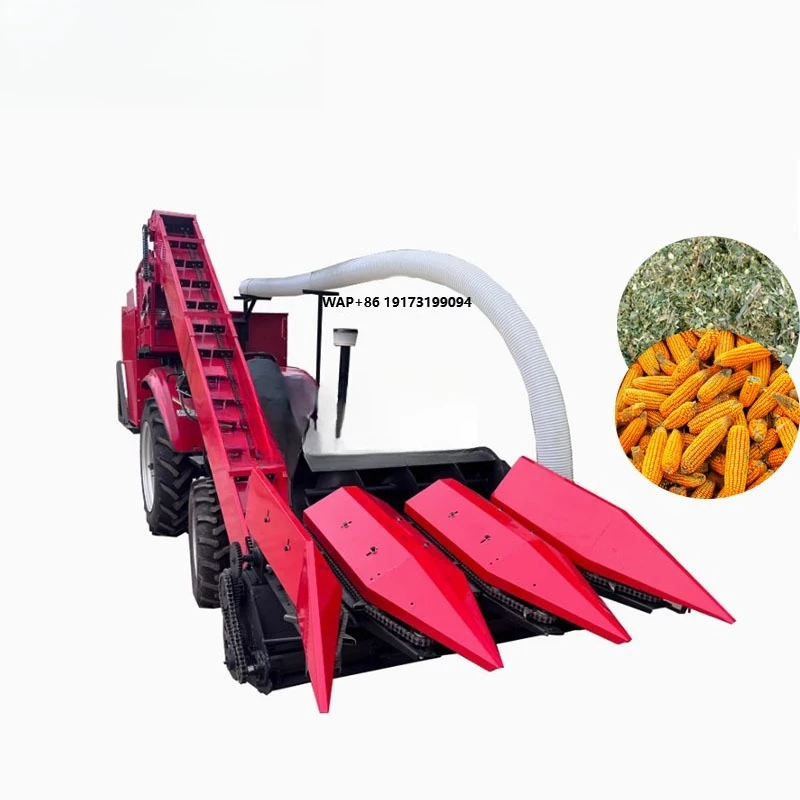 Sweet Corn Silage Walking Tractor Mini Combine Corn Forage Harvester