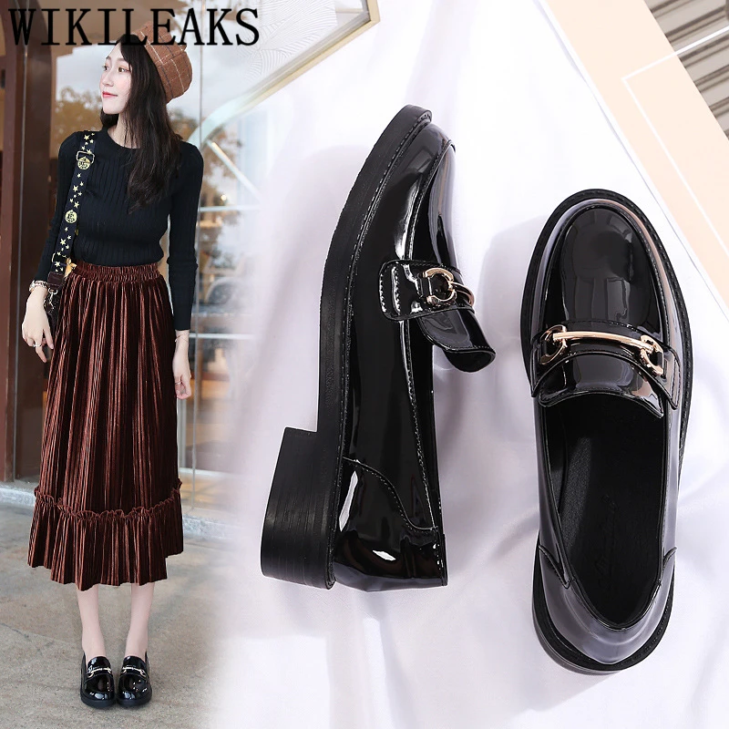 Oxford Shoes For Women Loafers Women Black Shoes For Women Female+shoes Fashion Zapatos Casuales De Mujer Bayan Ayakkabi Scarpe image 5