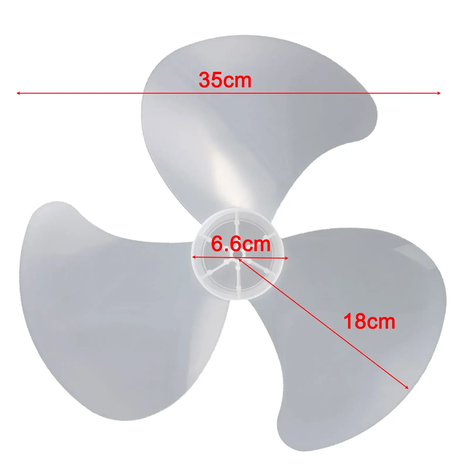 16 Inch Plastic Fan Blade For Pedestal Or Table Fans Three Leaf Replacement Blade With Nut Cover Made Of PP Material