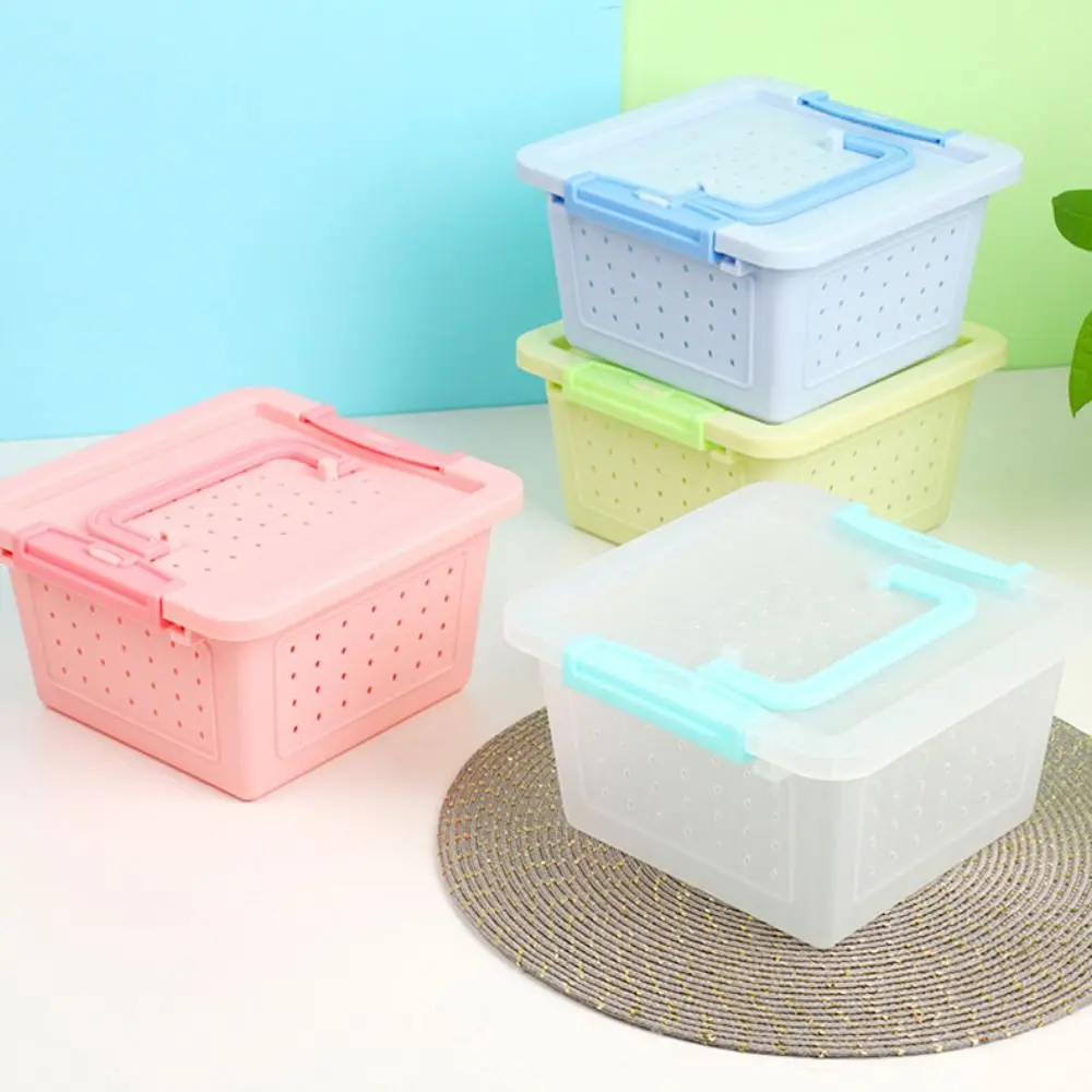 Pet Supplies Plastic Hamster Transport Box Portable With Handle Bird Carrier Breathable Multi-use Pet Feeding Box Mouse