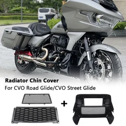For Harley CVO Road Glide 2023 2024 Motorcycle Radiator Chin Cover Lower Fairing Spoilers Black CVO Street Glide FLTRX FLHX 2024