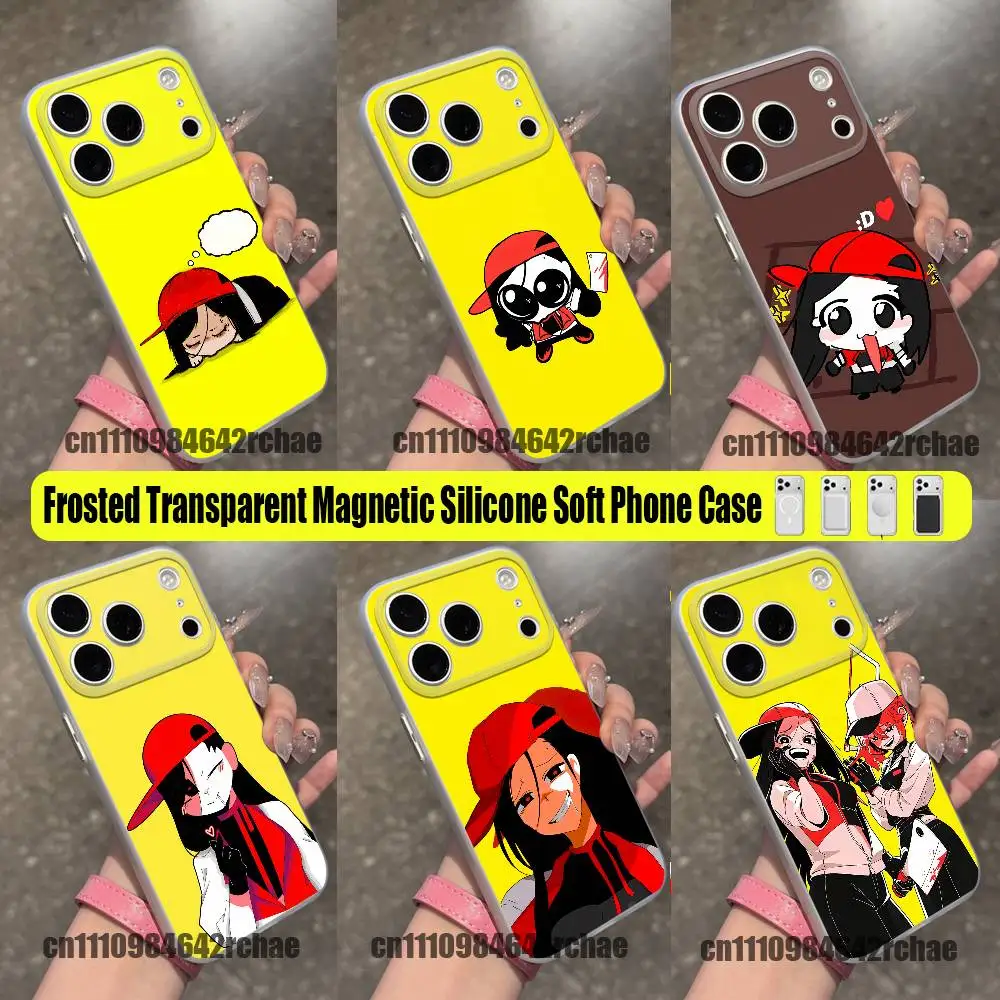 For Singer Yi Xi Meat Girl Phone Case For iPhone 15 12 11 14 18 13 16 17 Pro Max Plus Mini For Magsafe Magnetic Clear