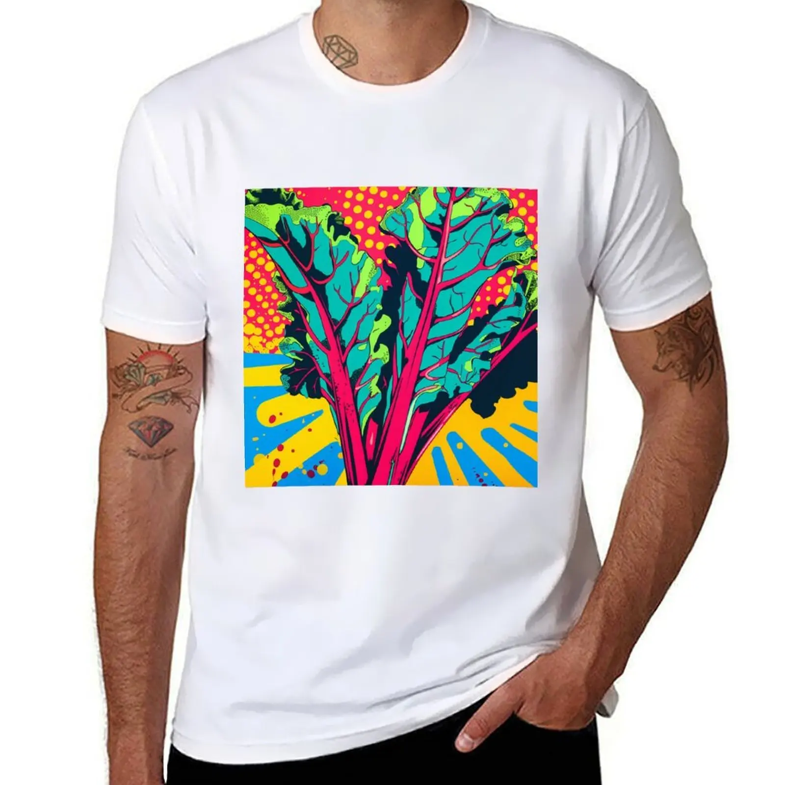 

Rhubarb Pop Art 4 T-Shirt funny t shirts cotton t shirts for man pack cotton T-Shirt