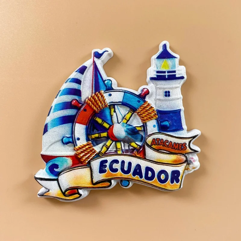 

Ecuador Creative Lighthouse Rudder Cultural and Creative Home Decoration Refrigerator Magnet Atacama Tourism Souvenirs