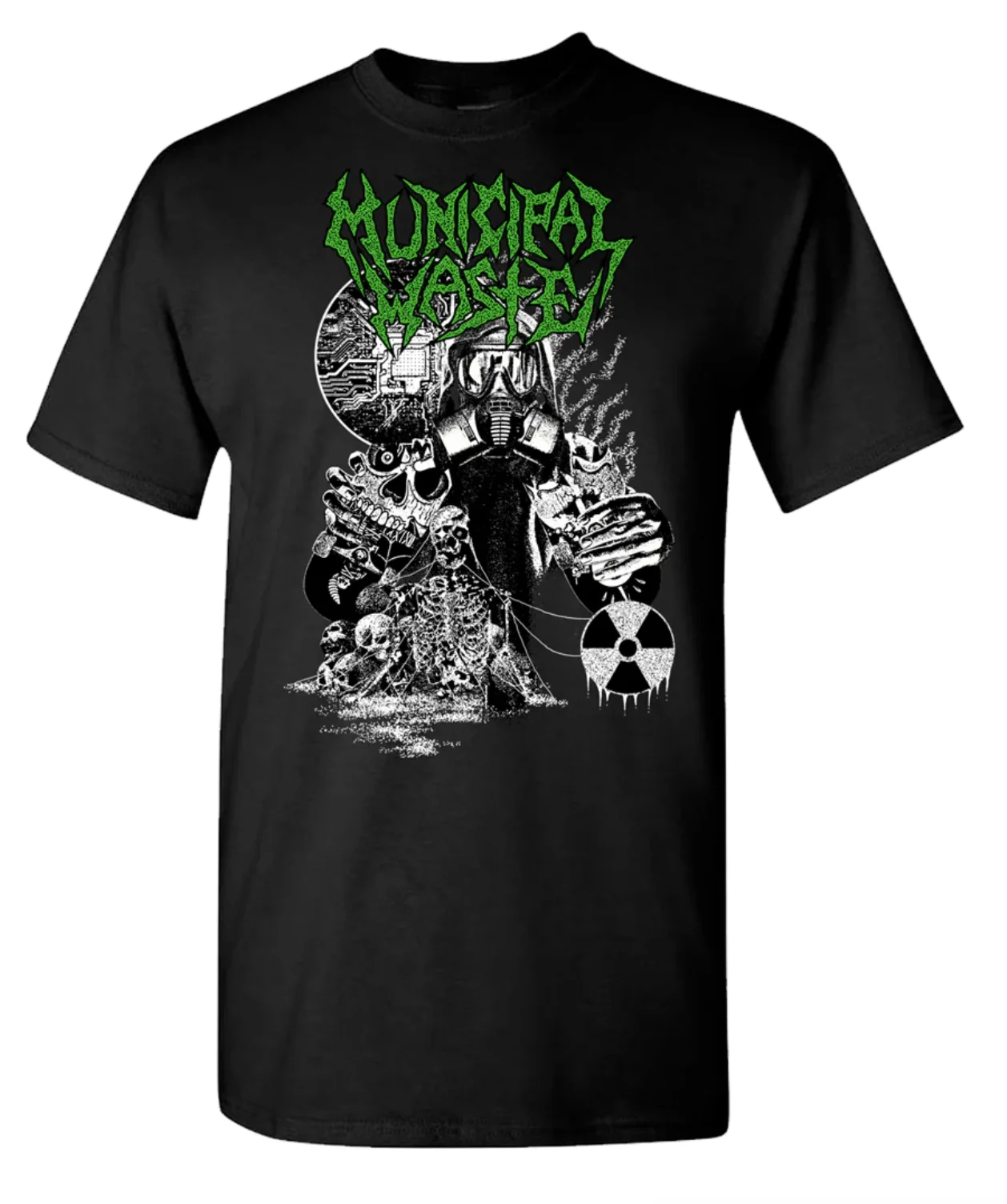 Municipal Waste Zombie Shark Band T-Shirt 100% Cotton Graphic Tee Men Women Summer Streetwear Top