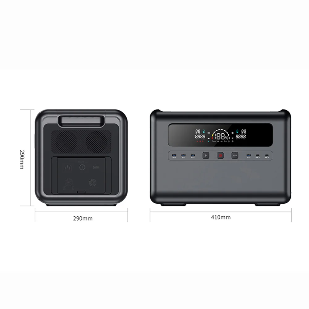 Solar Generator 2200W 2400W Backup Residential Power Station Large Capacity Outdoor Portable Outdoor Mobile Power Supply