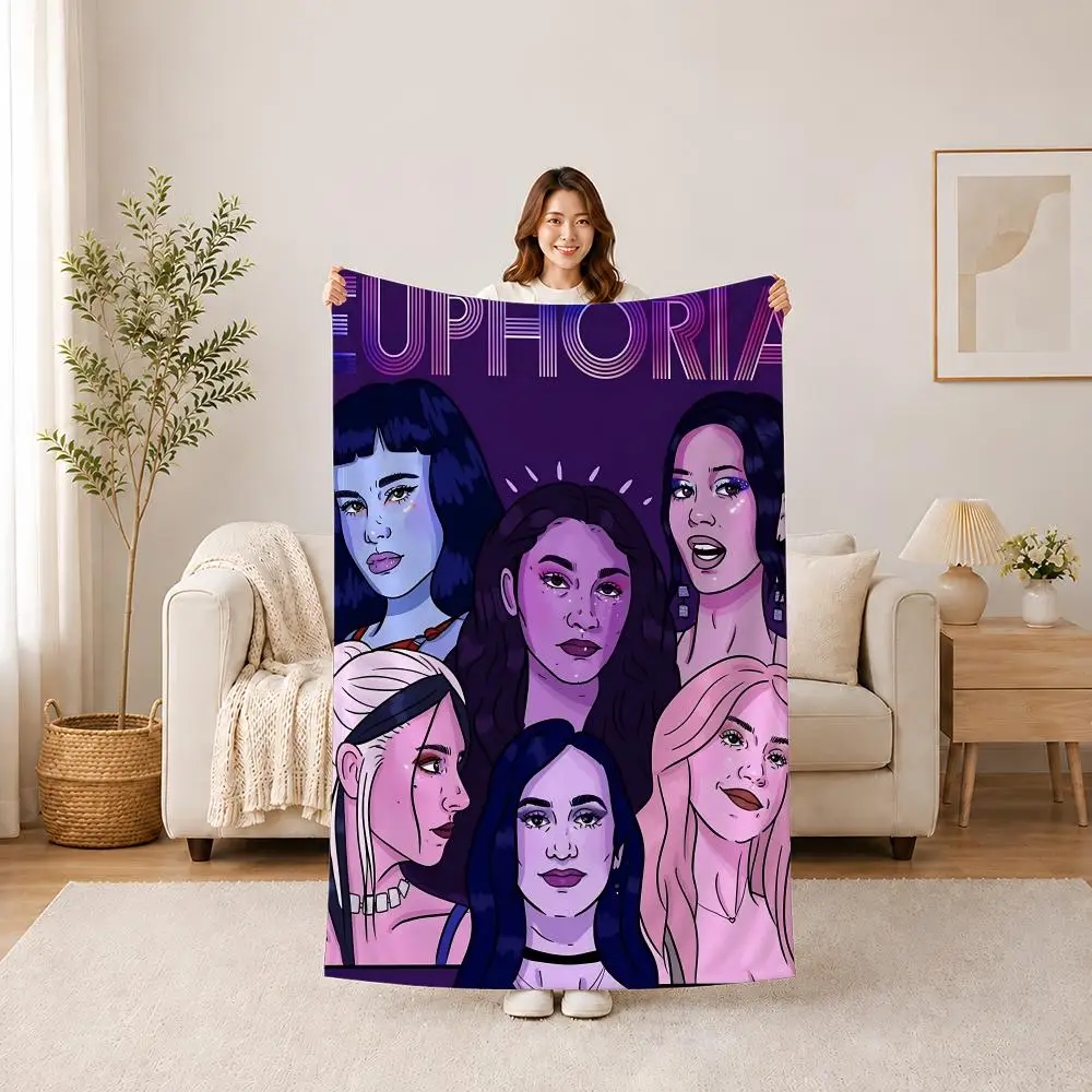 Couverture en flanelle d'été EupHOria TV Show, châle antistatique lavable pour voiture, bureau, sieste des enfants