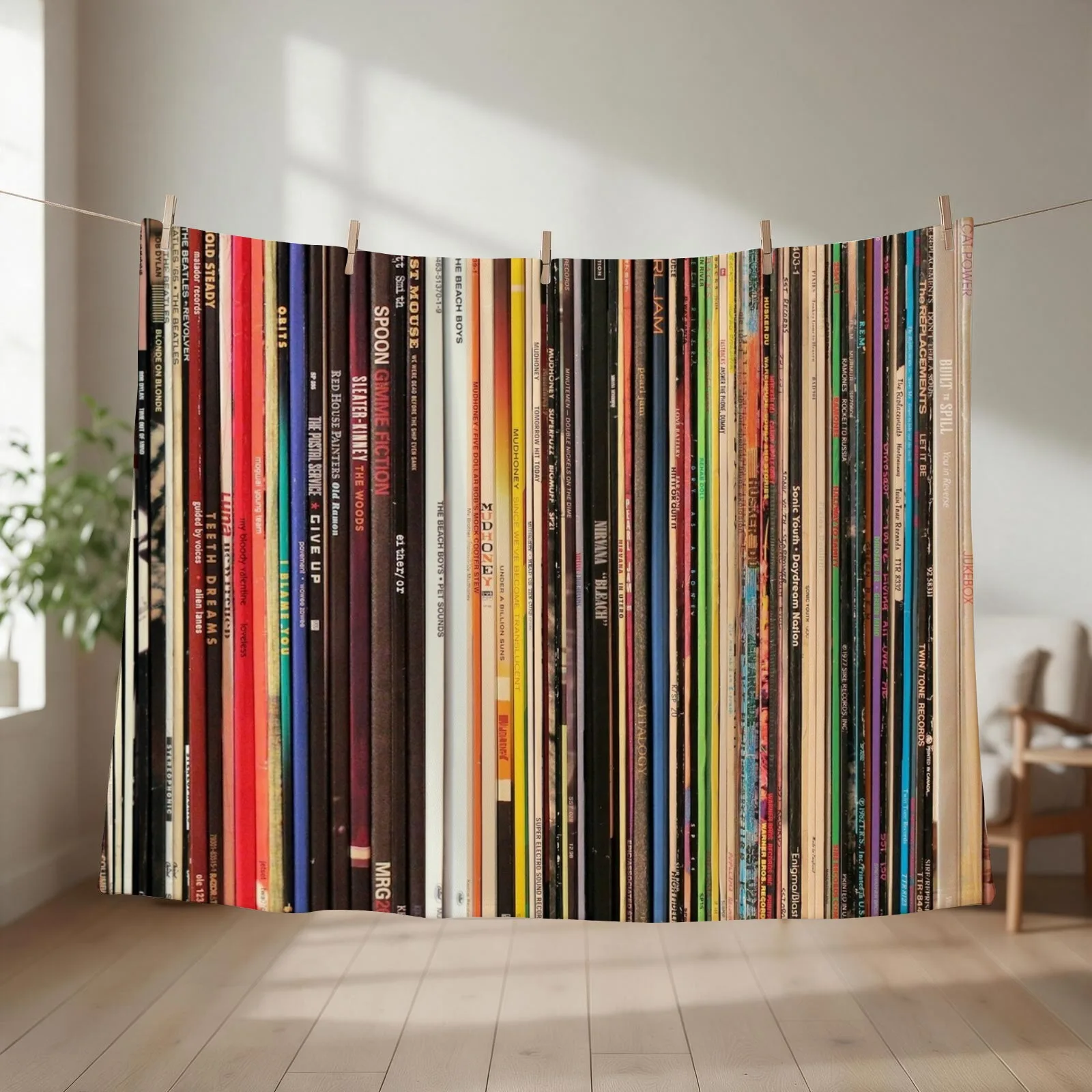 Ultimate Vinyl Record Collection Throw Blanket couch cozy soft plush fuzzy picnic outdoor blanket