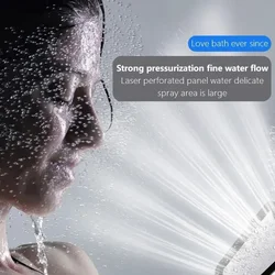 300-Hole Square Hand-Held Pressurized Shower Head Shower Nozzle Bath Shower Pressurized Shower Head Water-Saving Shower Head