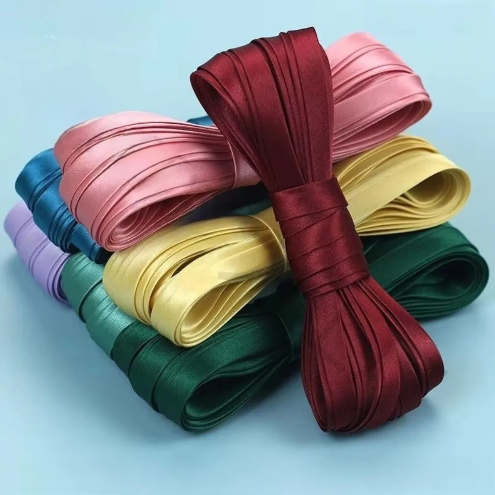 1CM Fabric Edge Sewing Ribbon Cord Rope Sateen 10MM Width Cheongsam Piping Trim Colorful Clothing Accessories