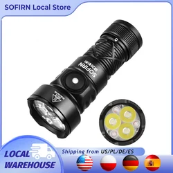 Sofirn SR20 MINI Flashlight 1200lm CSP2323 LED Light 18350 USB C Rechargeable Torch 5700K With Red Light and Magnetic
