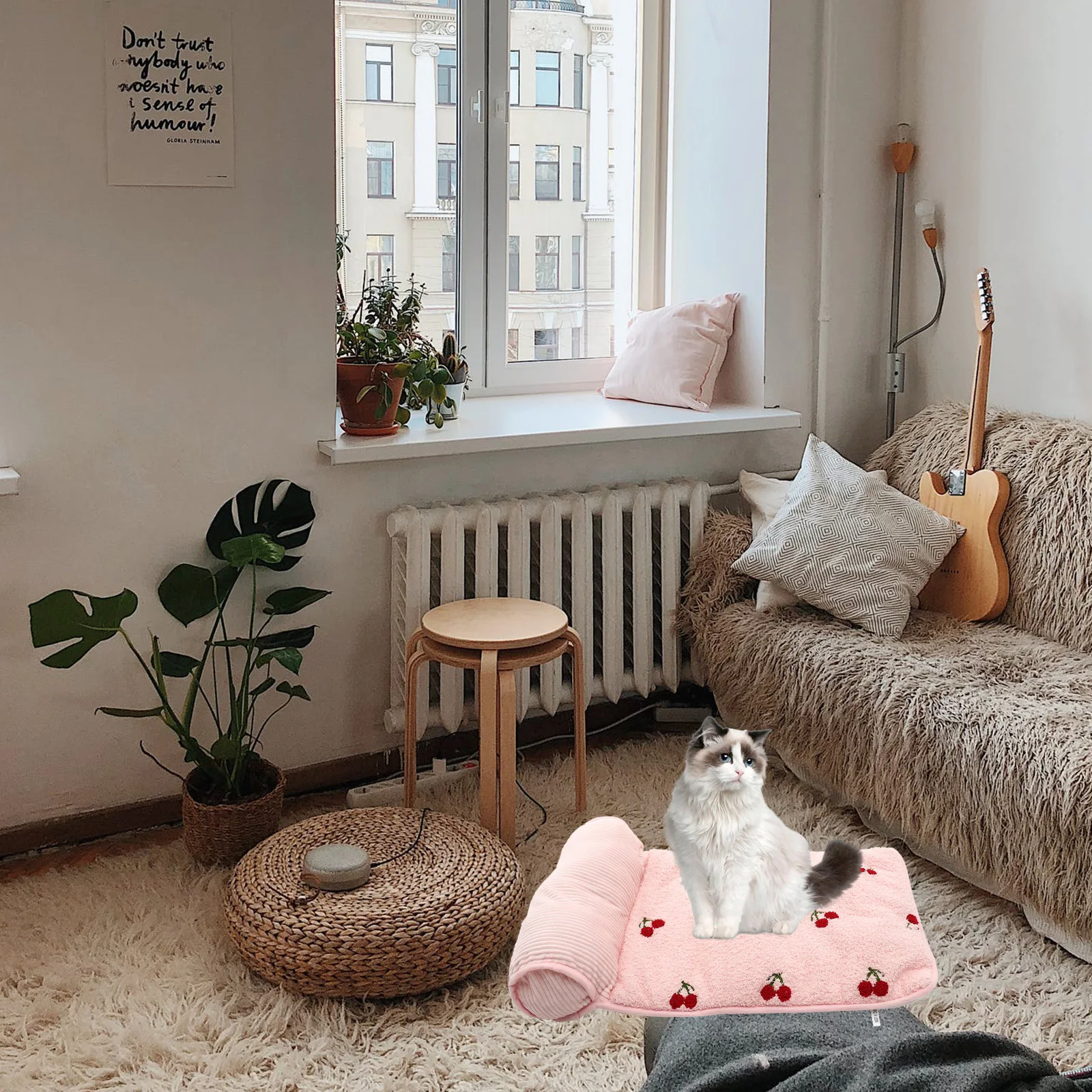 

Soft Bed Mat Indoor Dog Cat Nest Cushion Anti-Slip Warm Comfortable Travel Portable Training Pad Durable Mat Yunduofeng
