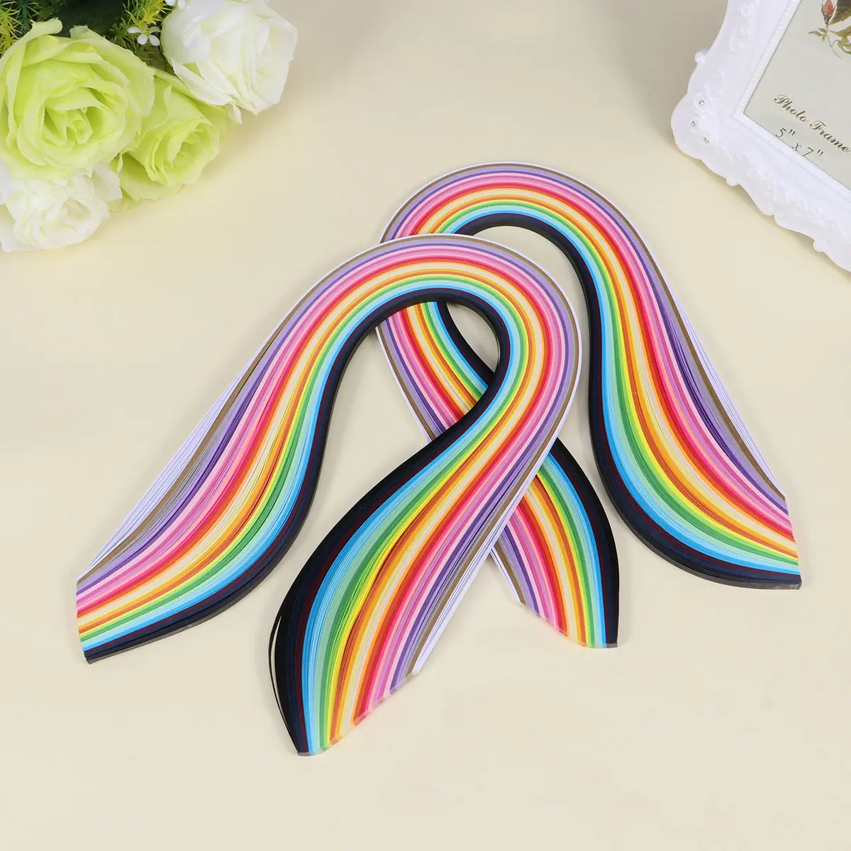 Quilling Strips 26 Assorted Colors 5Mm Wide Premium Paper Craft Strips for Kids Adults Handmade Greeting Cards Wall Art