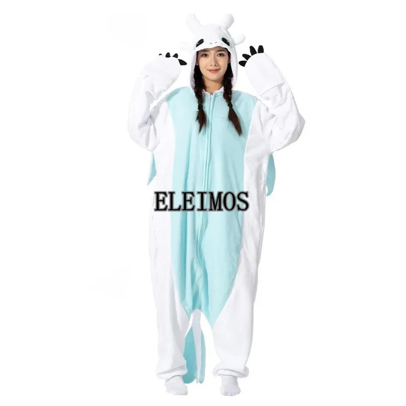 Kigurumi Onesie การ์ตูน Tothless ชุดนอนสําหรับผู้ใหญ่ผู้หญิงผู้ชายสัตว์ชุดนอน Homewear ฮาโลวีน COSPLAY PARTY เครื่องแต่งกาย
