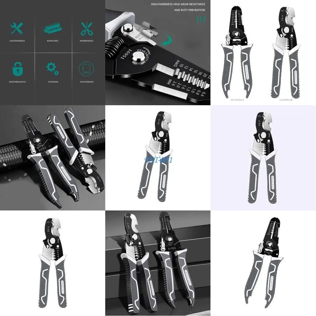 

E15A 7inch Heavy Duty Cable Cutters, Spring Cable Cutting Pliers for Aluminum Wire