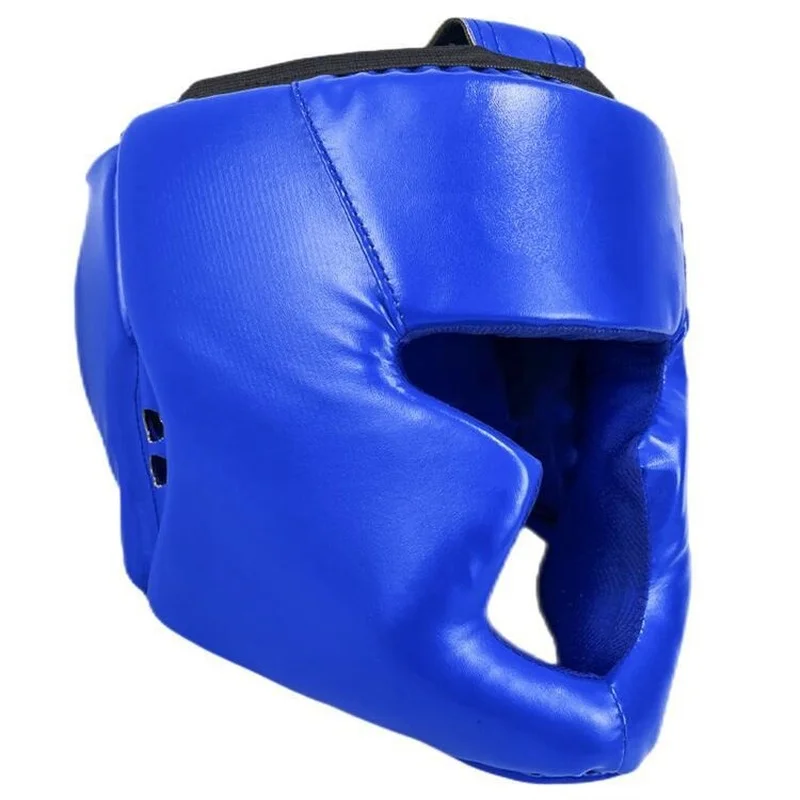 Professional Boxing Protective Helmet Taekwondo Muay Thai Training Head Full Cover PU Headgear Adult Children Boxing Equipment