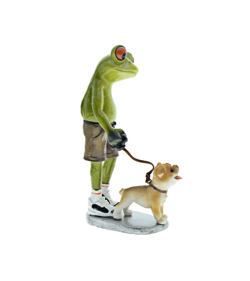 Home Decoration Resin Frog Statue ,MYBLUE Artificial Animals Figurine For Home and Garden Decor