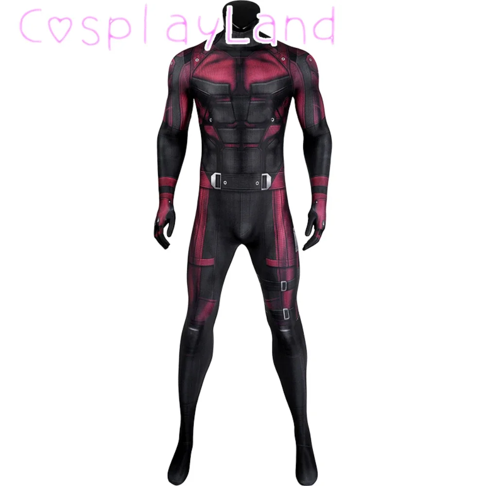 Matt Cosplay Printing Jumpsuit Superhero Zentai Carnival Halloween Party Adult Men Costume Spandex Bodysuit Plus Size