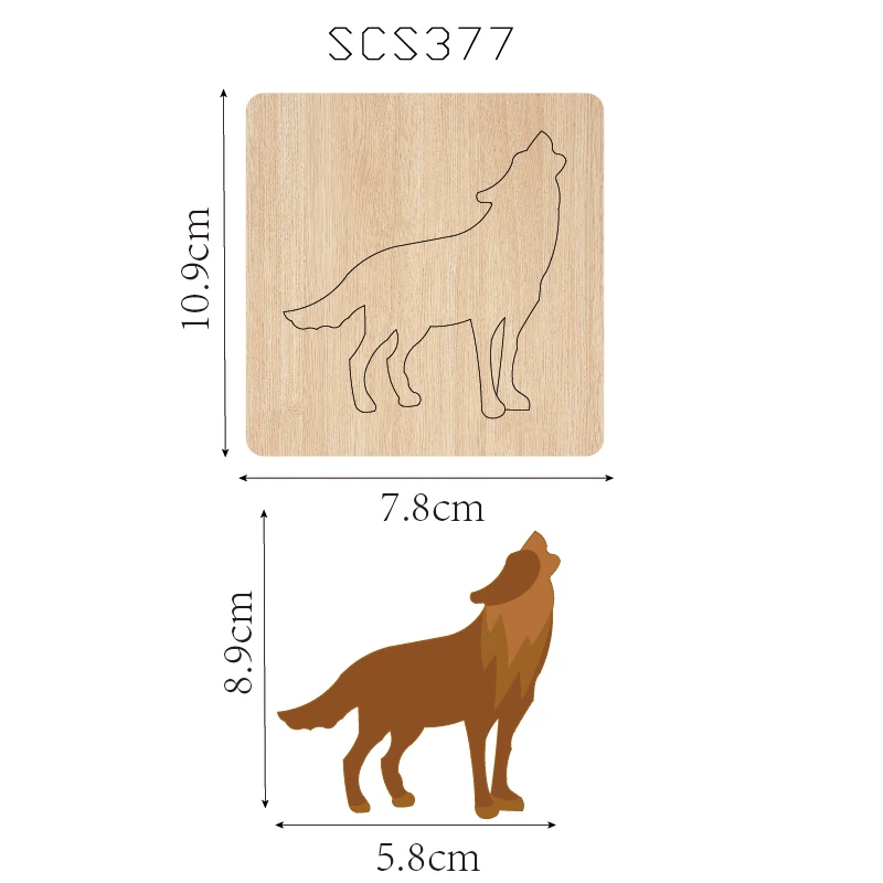 Wolf houten snijmesmatrijs, gebruikt met de machine, SCS377