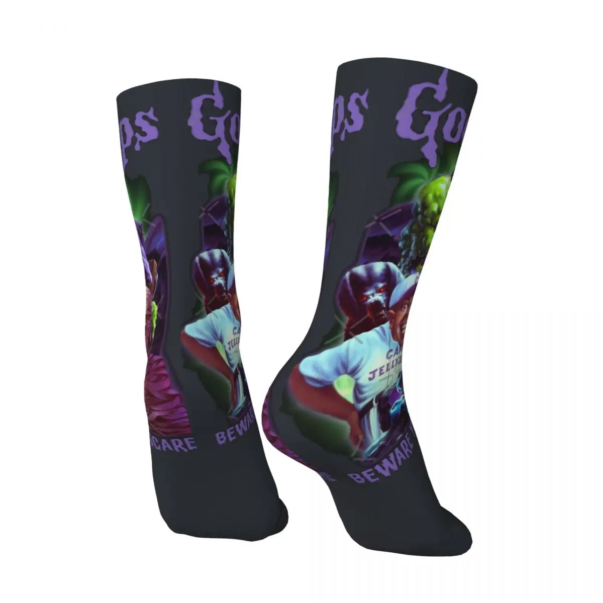 Goosebumps - Beware You're In For A Scare Men's Socks Unisex hip hop halloween Pattern Printed Crew Sock official-website fugees