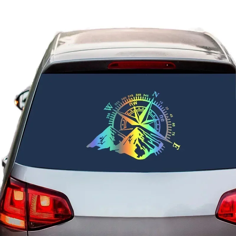 Vinyl Decal Mountain Compass Car Stickers Waterproof Auto Decor for Niva SUV 4X4 Off Road Rear Window 20cm*16.7cm