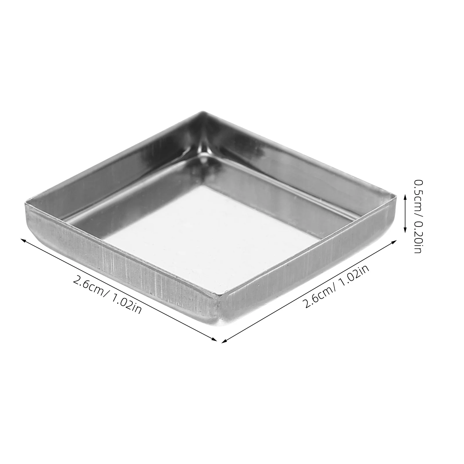 20 pçs paleta de blush vazio quadrado metal panelas 26x26x5mm diy panelas organizador de maquiagem sombra paleta depósito recargas