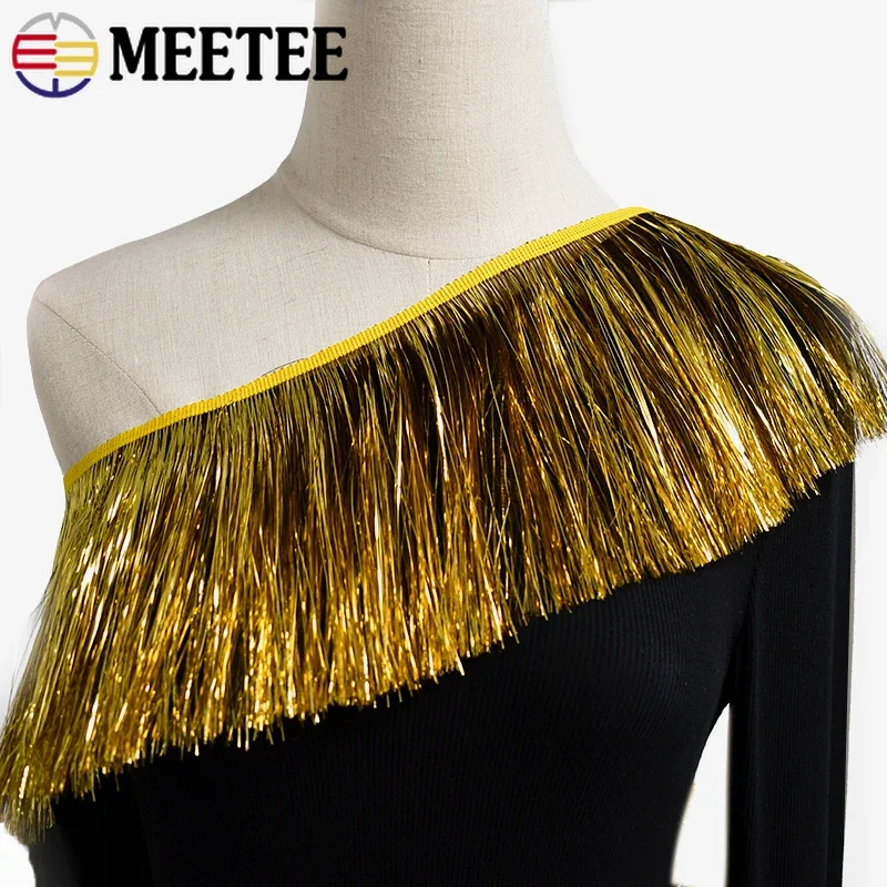 5/10Meters 10/15/20cm Rainbow Sequins Tassel Fringe Ribbon for Latin Dance Clothes Stage Dress Curtain Lace DIY Accessories