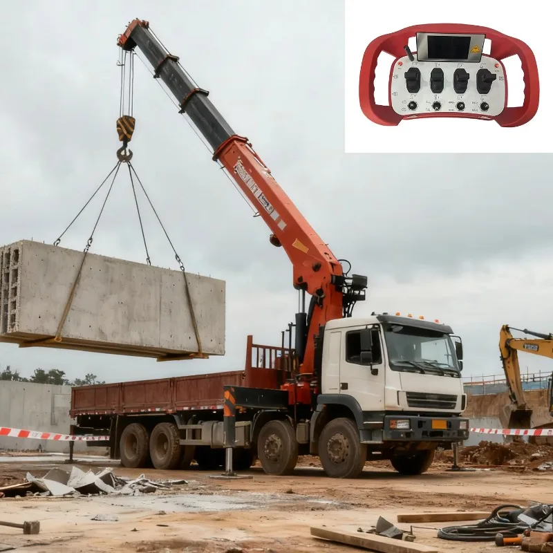 Quadruple Folding For Arm Crane Remote Controller Rust-Proof And Fall Resistant With Wide Signal Range Switching 433MHz