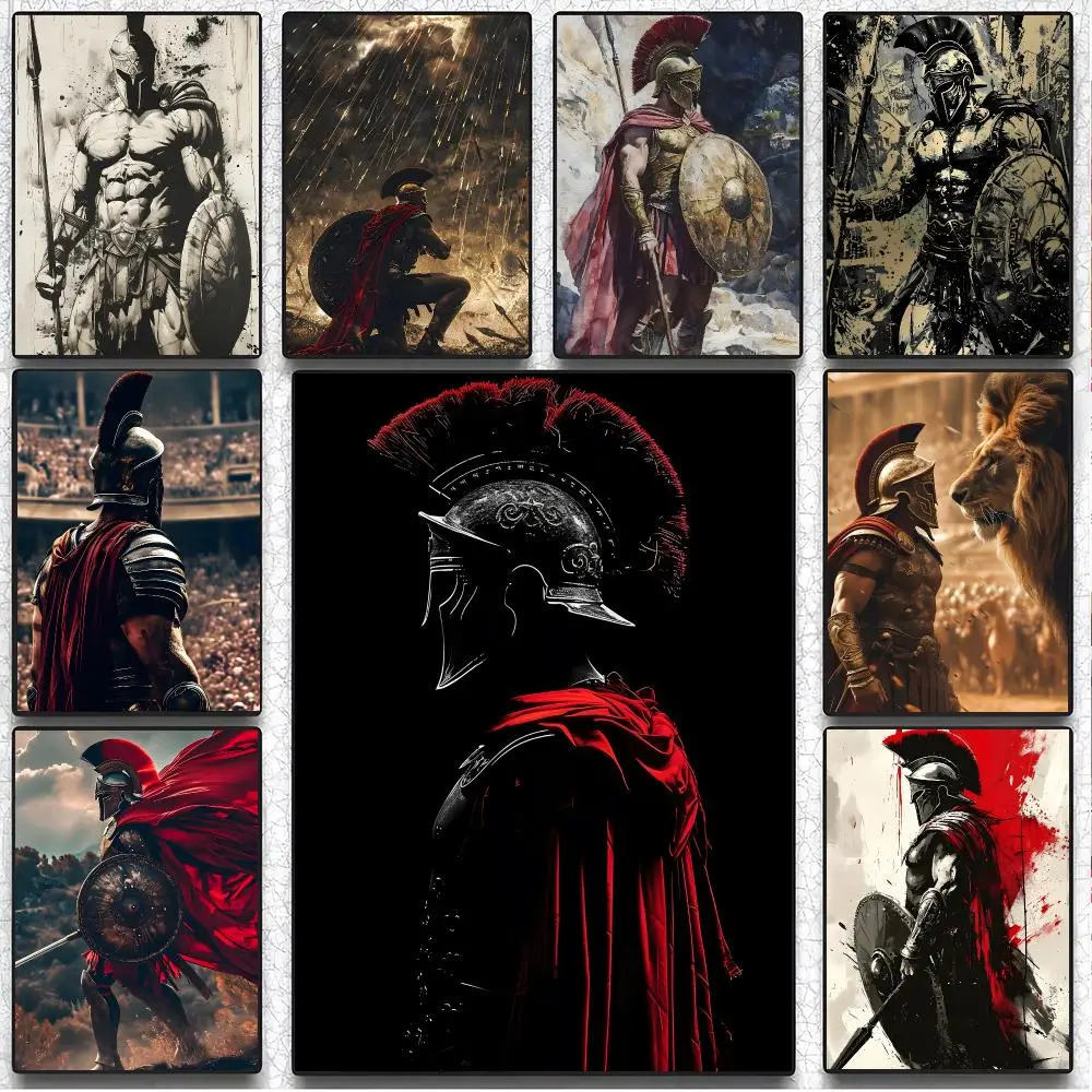 history warrior S-Sparta Poster Artistic Instant Peel-Off Wall Decor Atmosphere Setter for Bedside & Shared Room