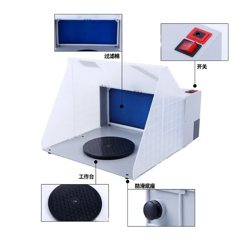Model Kit Spray Painting Booth with Exhaust Fan, Ventilation System, and Spray Paint Cabinet