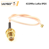 LILYGO® 433Mhz Lora Pigtail Jump SMA Female Sockets Jack Adapter To U.FL IPX Connectors RG178 Cable For Wifi Router GPS/AP