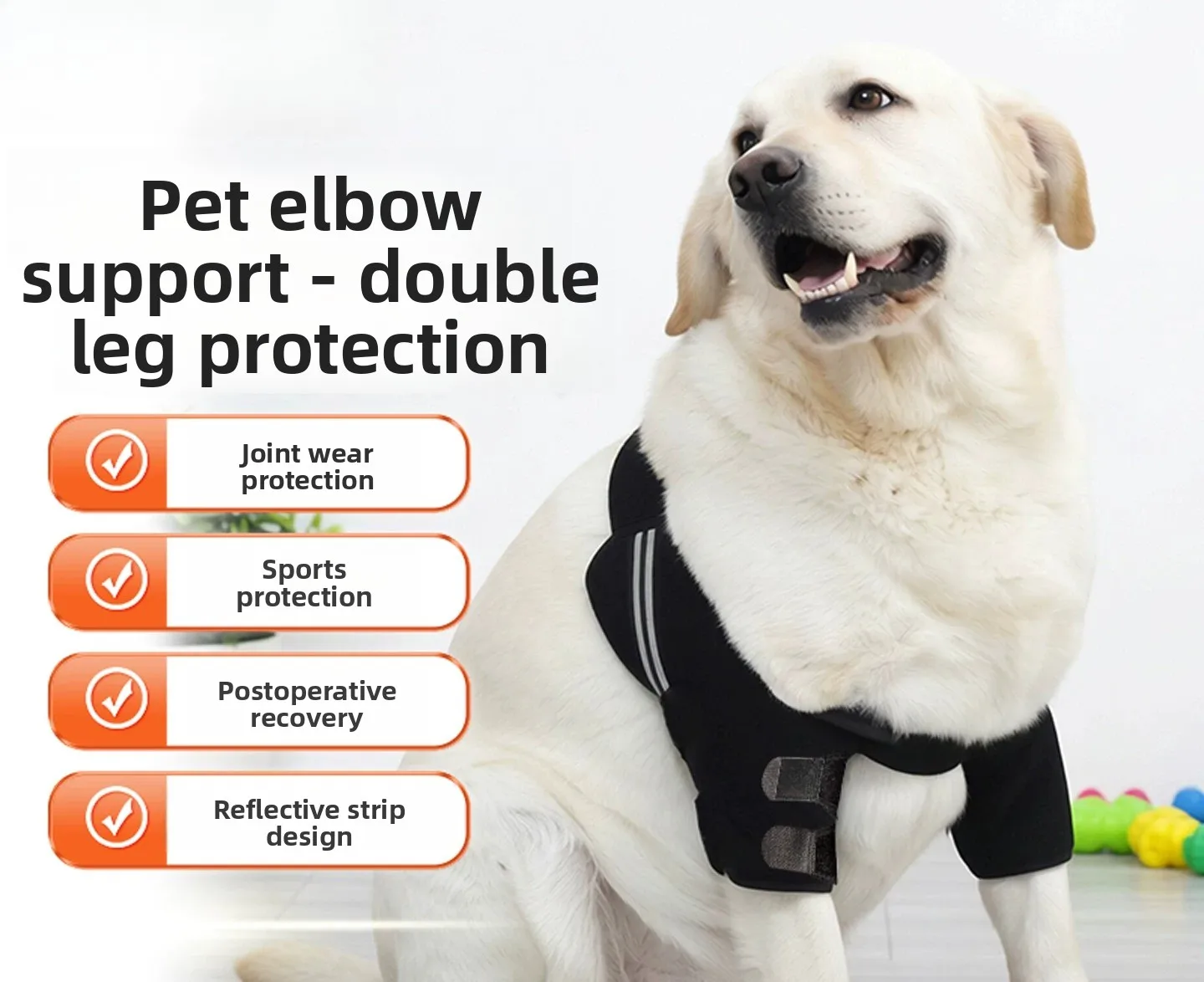 Dog Elbow Cover Small Large Dog Shoulder Dislocation Protective Gear Pet Front Leg Protection Anti-wear Support Breathable