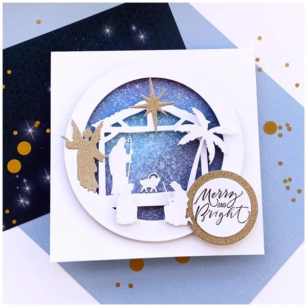 Chirstmas Cutting Dies Scrapbooking For Paper Making The Nativity Diorama Die Set Frame Card Craft no Stamps