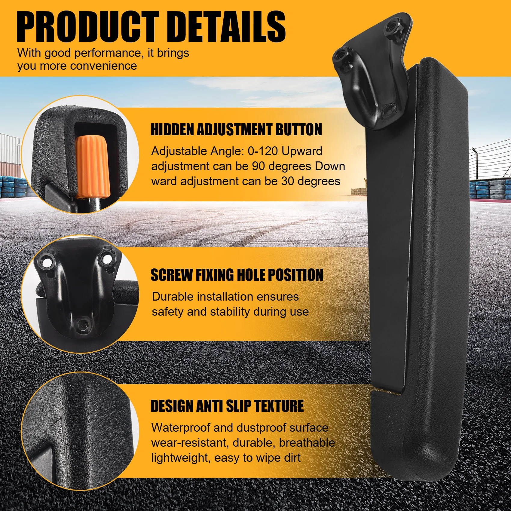 

Sp-Car Universal Adjustable Car Seat Armrest For Rv Motorhome Truck Auto Parts